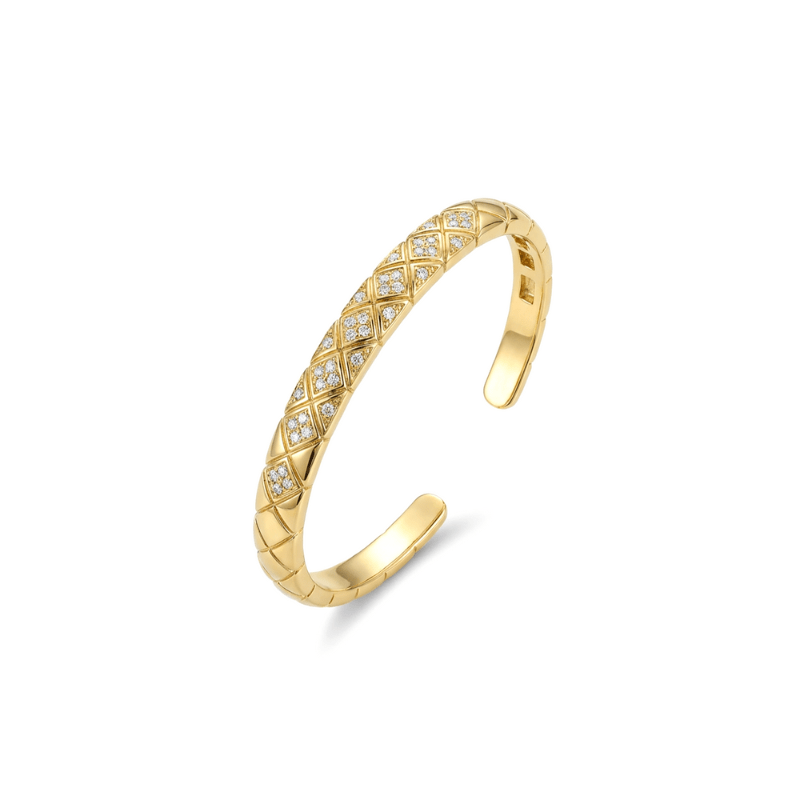 Quilted Sparkle Open Bangle