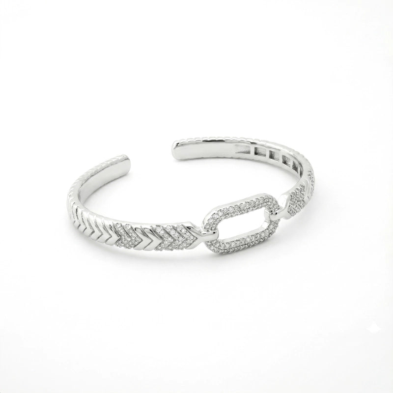 Arrow Link Sparkle Bangle