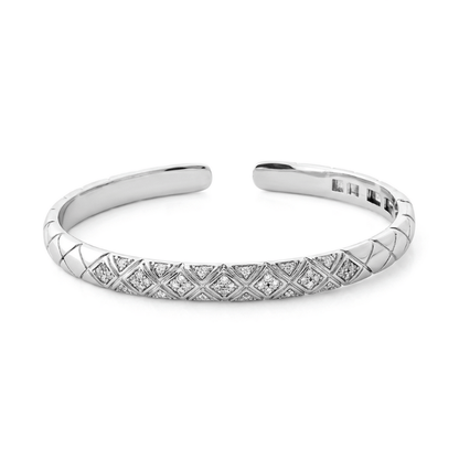 Quilted Sparkle Open Bangle