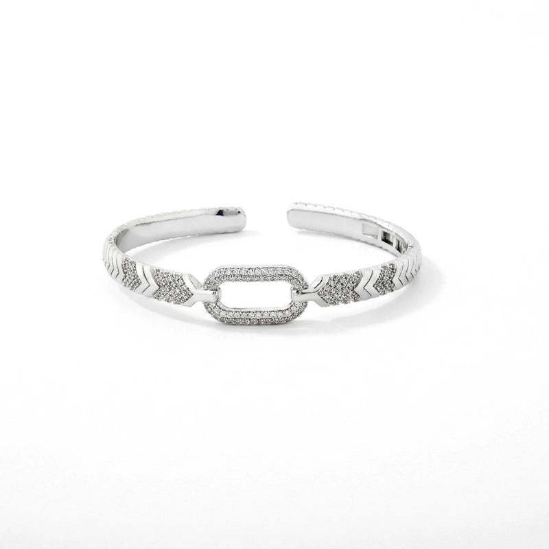 Arrow Link Sparkle Bangle