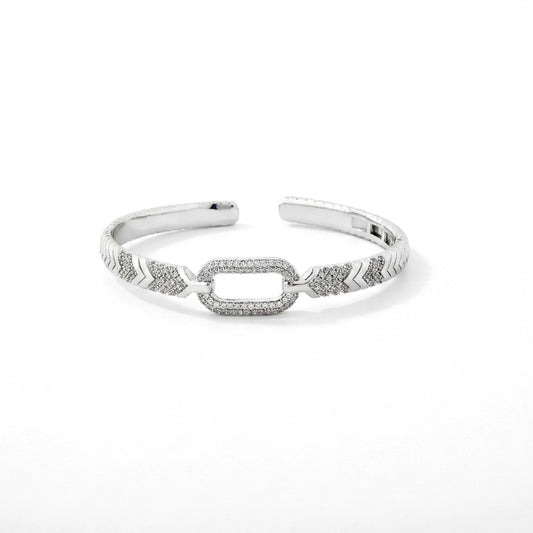 Arrow Link Sparkle Bangle
