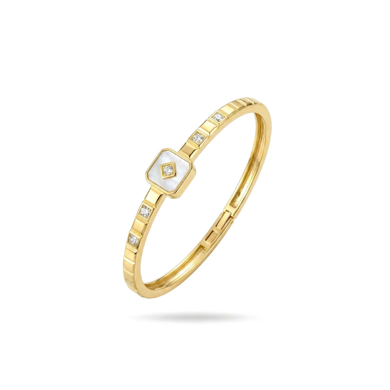 Luminous Shell Hexa Bangle