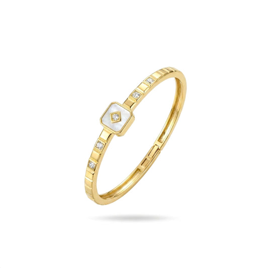 Luminous Shell Hexa Bangle