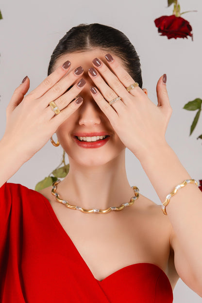 Aurora Wave Duo Necklace